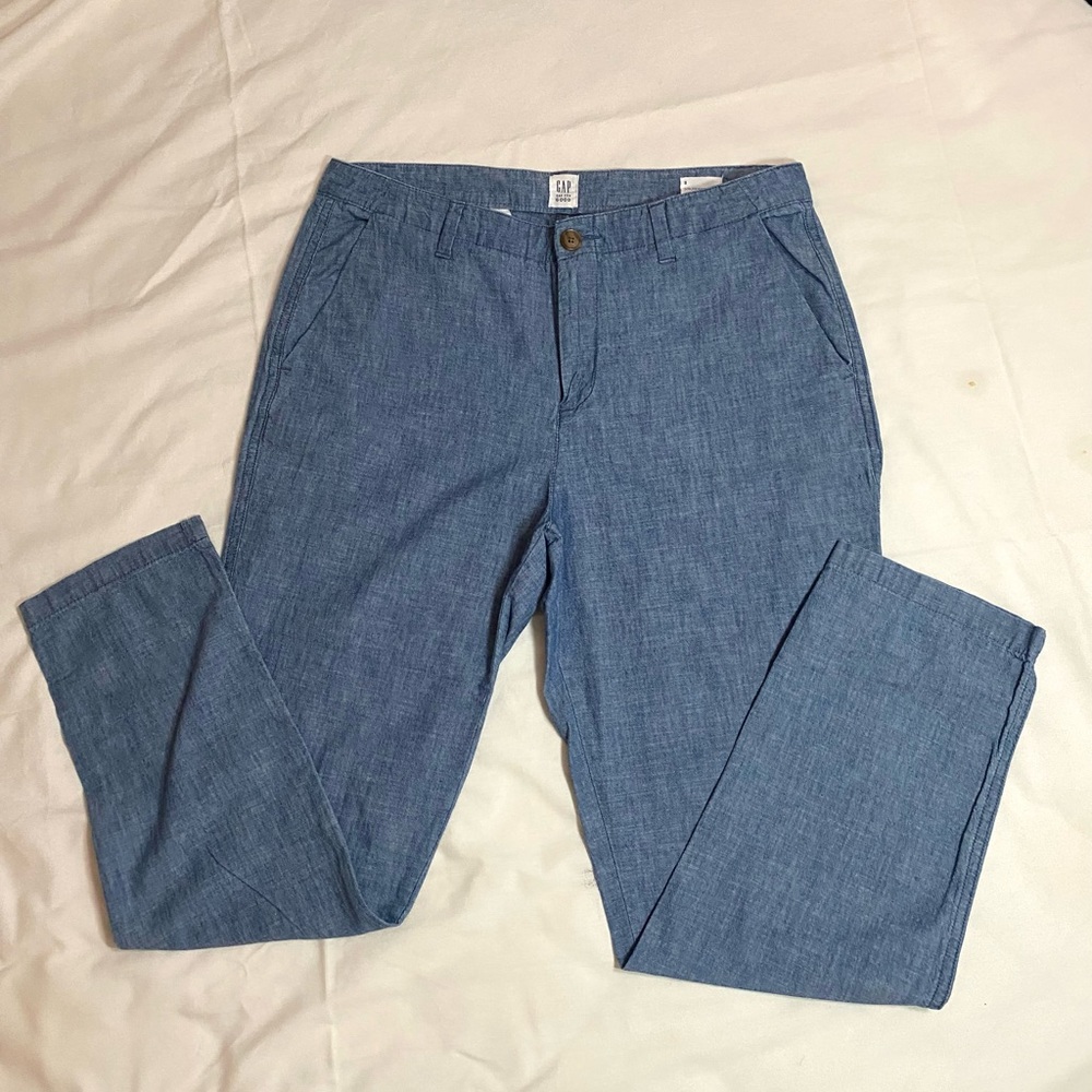 Gap for Good Medium Blue Chambray Pants - Like New - Size 8